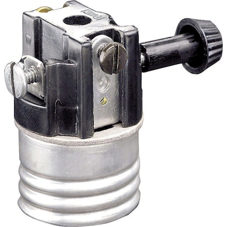 Leviton Leviton Aluminum Incandescent Medium Base Turn Knob Socket 1 pk 07070-00M